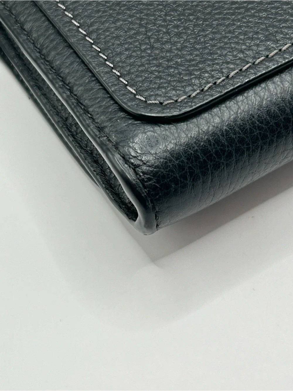 Tory Burch Black Thea Pebbled Leather Crossbody Wallet